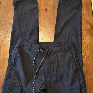 Hurley Black Cargo Pants Size 30 Nylon Hiking